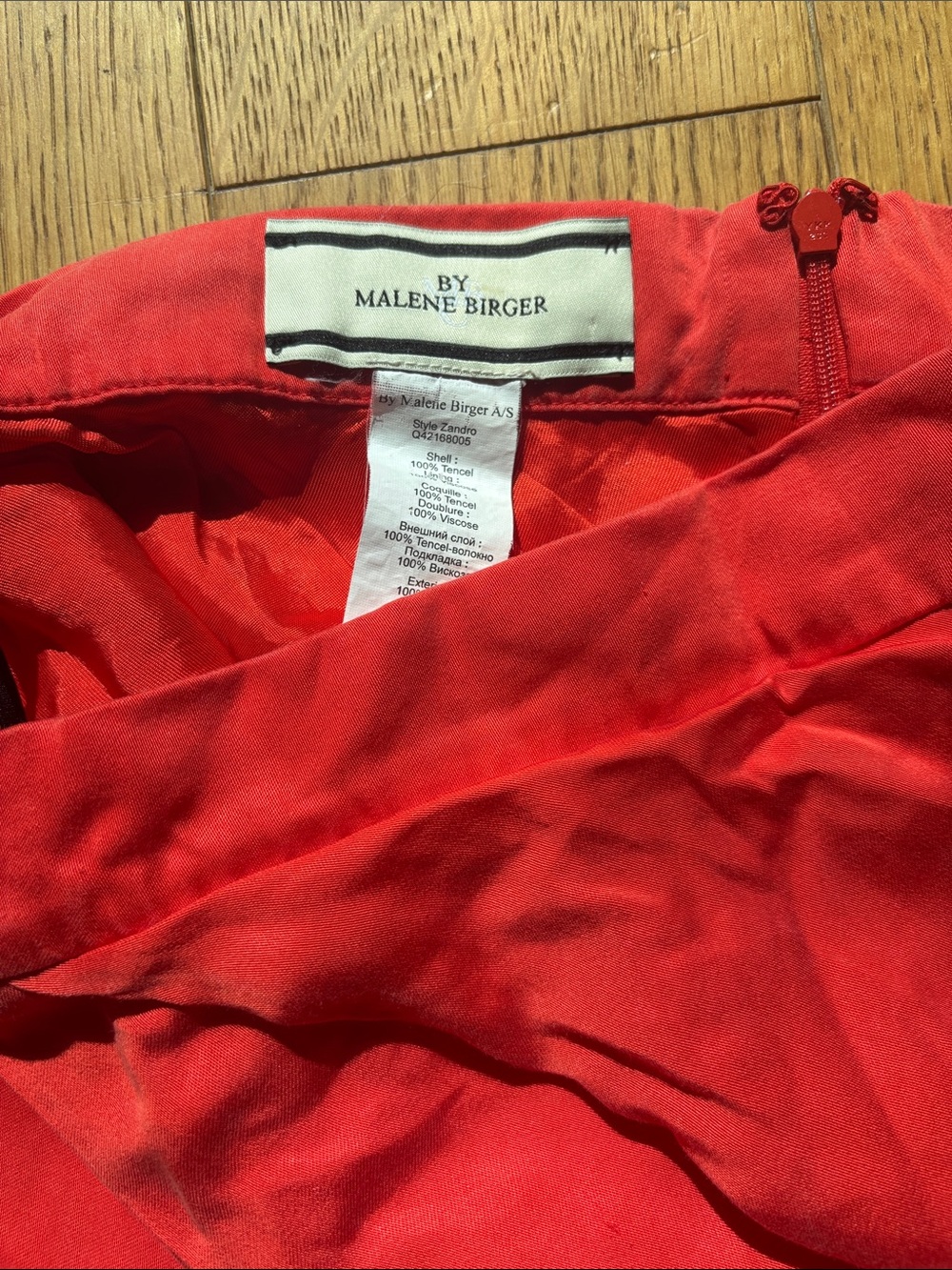 Orange Draped Pencil Skirt - By Malene Birger - Picture 3 of 7